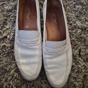 Vintage Lord & Taylor White Leather Loafers